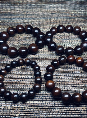 天然雷击枣木雷痕手串雷芯玉化手把81颗108颗道家用流珠念珠手链