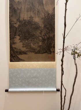 二玄社画心北宋李成晴峦萧寺图