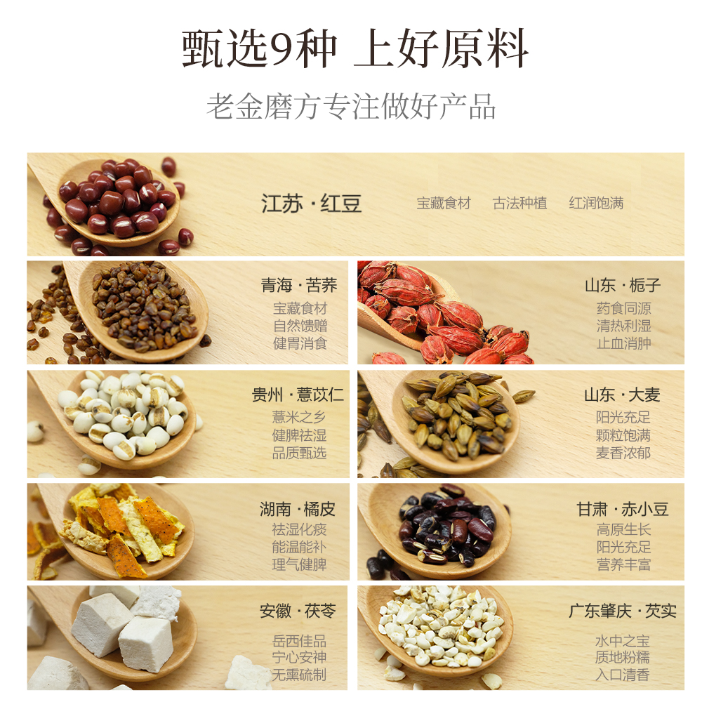 老金磨方红豆薏米茶赤小豆芡实五指毛桃茯苓养生茶包湿气茶湿气重