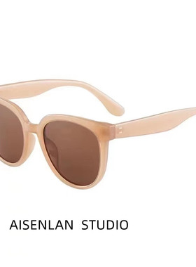 茶色偏光墨镜女高级感太阳镜