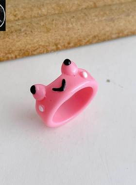 cartoon ring cute resin rings index finger knuckle ring 戒指
