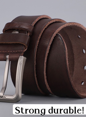 man corium waistband ephebe arder cowhide Men's belt needle