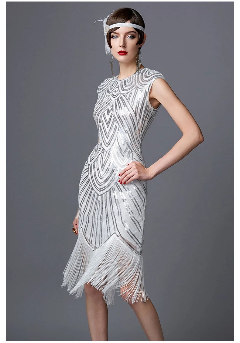 1920s Flapper costume Vintage Great Gatsby Charleston Party-图0