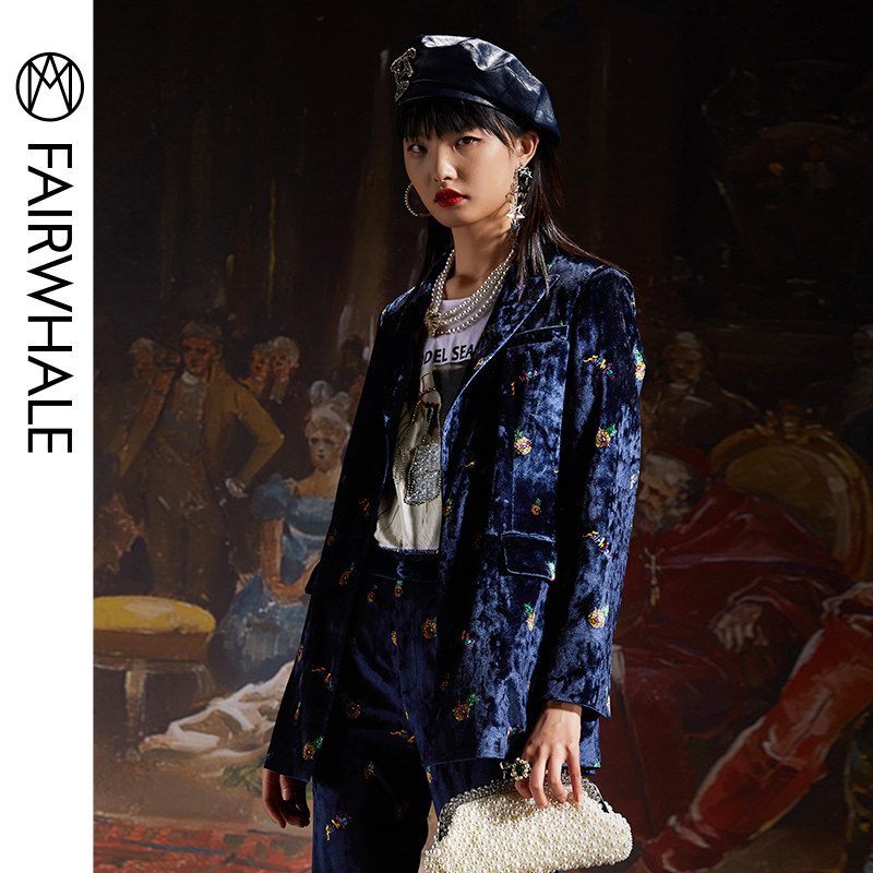 马克华菲女装2020春新款帅气ol通勤 易崴迅服饰短外套