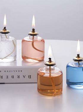 氛围感茶道玻璃户外小油灯100ML