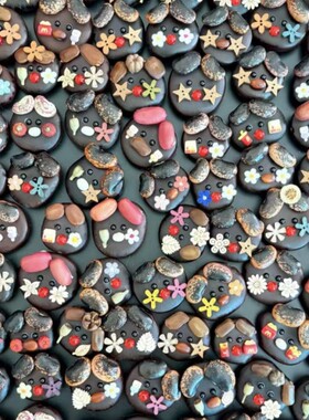 新款 平安豆长豆荚冰箱贴创意果实森系植物干果可爱萌宠装饰礼品