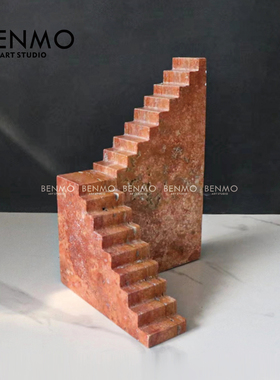 本墨 现代简约艺术阶梯装饰摆件 玄关客厅茶几样板房居家装饰摆设