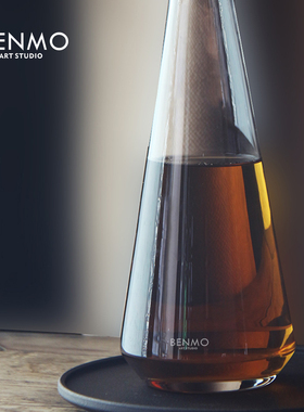 磨砂样板间摆件本墨水晶玻璃