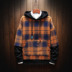 Áo len kẻ sọc nam xu hướng 2019 mùa thu hoodie hoodie sinh viên giả hai chiếc áo khoác mỏng cỡ lớn quần áo nam - Áo len áo len nam hàn quốc Áo len