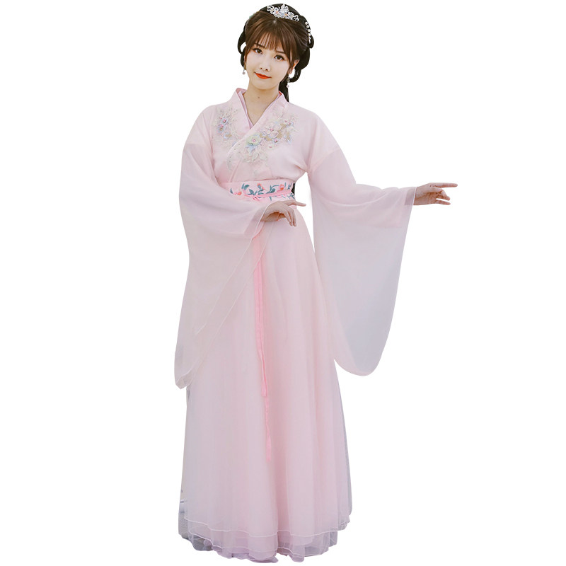 中国风古装飘逸超仙夏季仙气汉服 nrh民族服装/舞台装