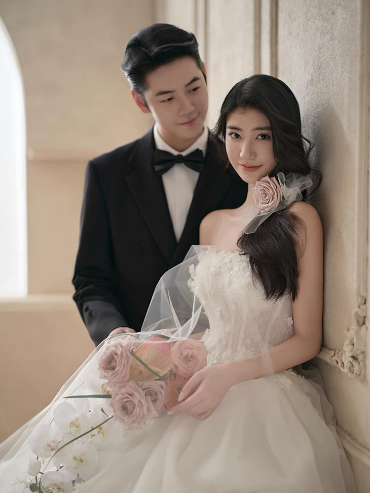 影楼拍照主题服装情侣写真拍照摄影礼服外景旅拍白色梦幻花神婚纱,淘宝优惠券,粉丝福利购,淘宝优惠卷