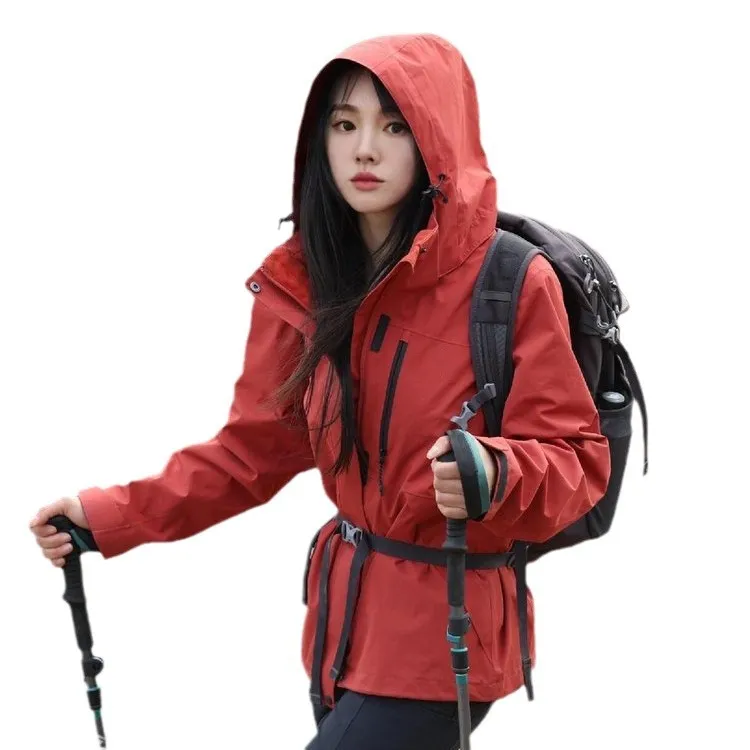 伯同款三合一冲锋衣女抓绒内胆可拆卸两件套男旅行防水登山服 - 图3