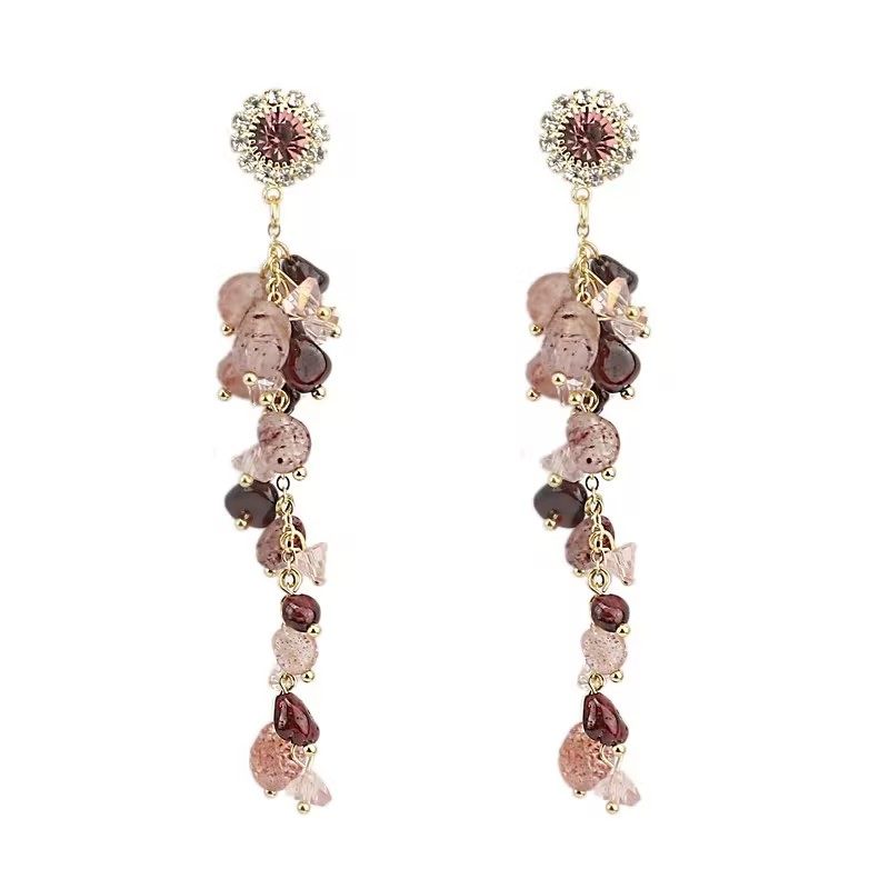 「暮色尤加利」超仙流苏款粉色耳饰蚊香盘耳夹无耳洞女显脸小耳环,淘宝优惠券,粉丝福利购,淘宝优惠卷