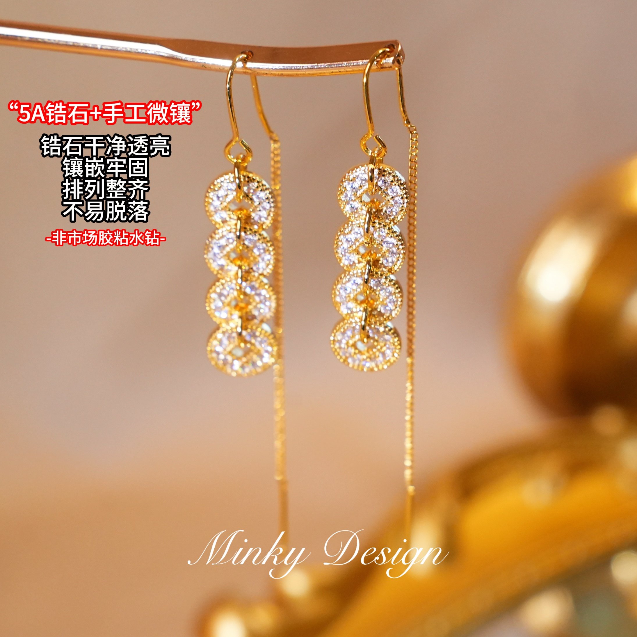 「四宝铜钱」复古铜钱耳夹蚊香盘耳夹无耳洞女耳钉显脸小耳环耳饰,淘宝优惠券,粉丝福利购,淘宝优惠卷