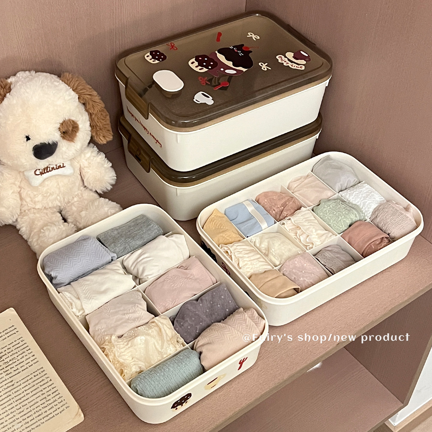 内衣盒贴身衣物收纳盒分格家用衣柜带盖防尘盒香薰内裤袜子整理盒,淘宝优惠券,粉丝福利购,淘宝优惠卷