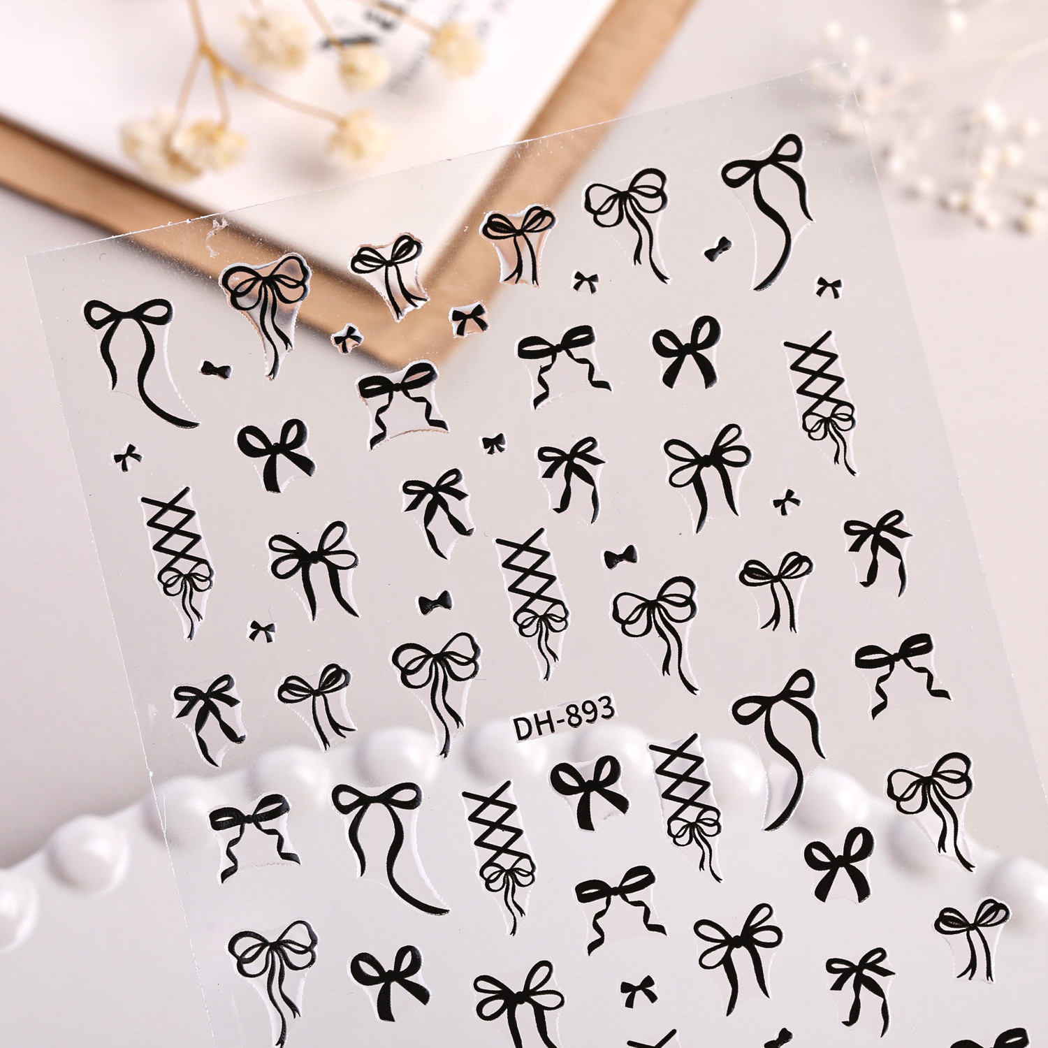 丝带蝴蝶结美甲贴纸简约百搭芭蕾飘带红色蝴蝶结指甲贴纸DIY手账,淘宝优惠券,粉丝福利购,淘宝优惠卷