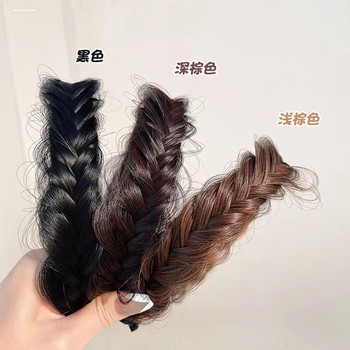 Fishbone braid wig hair hoop twist braid hair clip non-slip braided hair headband pressure hair headband hair band hair band hair accessories women's headwear