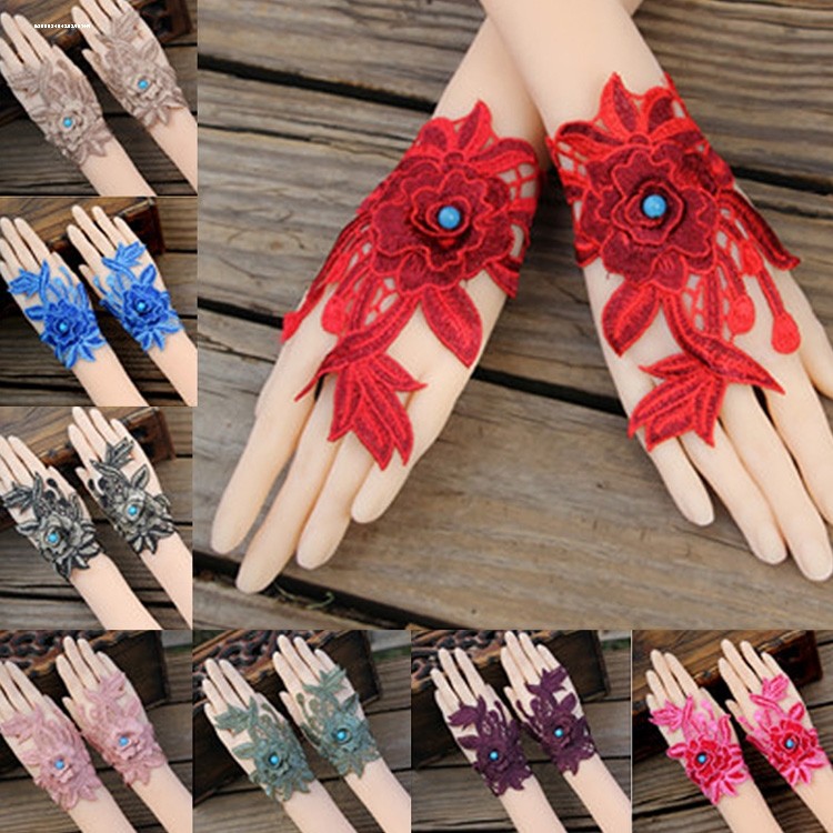 手套四季薄款绣花半指手套女杨丽萍广场舞民族风旅游拍照古风饰品,淘宝优惠券,粉丝福利购,淘宝优惠卷