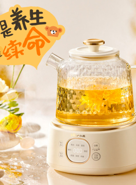 小熊全玻璃24小时恒温养生壶