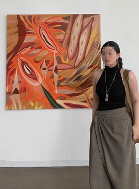 【热带冥想】中古风挂画客厅背景卧室床头装饰画餐厅酒店玄关壁画