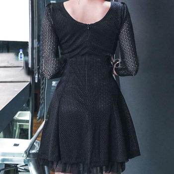 Slightly fat MM sexy slimming lace dress summer 2024 new plus size women's slim temperament deep vA short skirt