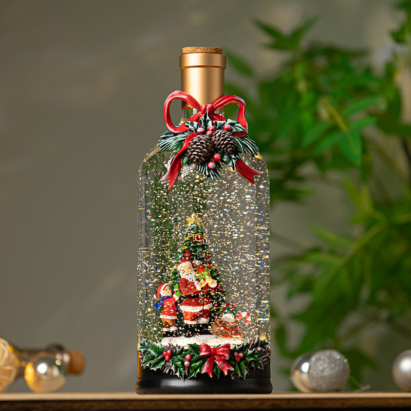 圣诞节漂流瓶装饰品老人树酒瓶christmas 场景布置摆件玩具夜灯雪,淘宝优惠券,粉丝福利购,淘宝优惠卷