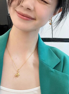 日系CherryKoko轻奢小众设计感爱与星河不对称耳扣新款高级镶钻