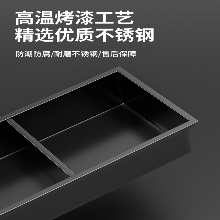不锈钢壁龛柜卫生间成品嵌入式浴室金属隔板置物架电视背景墙定制-图3