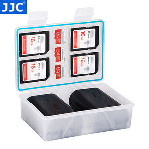 JJC 适用佳能相机电池盒/E17/E6N富士T125/W235松下BLJ31/BLF19/BLG10索尼FZ100/F550尼康单反理光收纳盒防潮