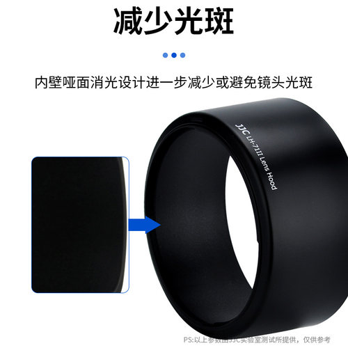 JJC 适用佳能 50mm f1.4 遮光罩50 1.4定焦镜头 配件单反相机5D4大光圈标准人像 替代ES-71II 58mm - 图2