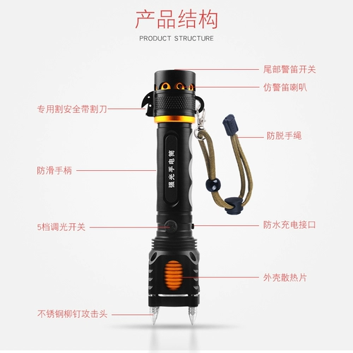 Сильный светлый фонарик антифункциональный портативная женская волчья волчья волчья волчь