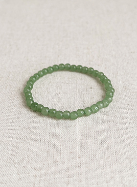 复古串珠绿色手链新中式手串气质