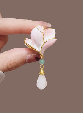 玉兰花胸针女精致设计高级感