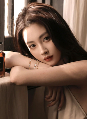 气质拼接玫瑰金色手镯女