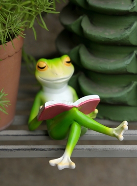 可爱卡通创意田园萌趣小青蛙摆件