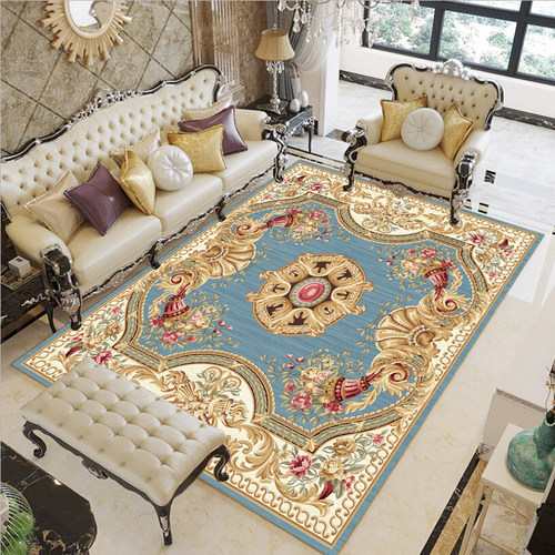 客厅地毯茶几毯卧室轻奢地毯家用欧式美式地毯简约现代大面积定制 - 图0