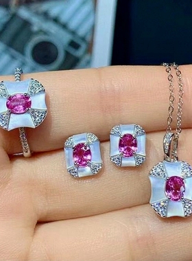 女s925原创设计网红时尚贝壳套装