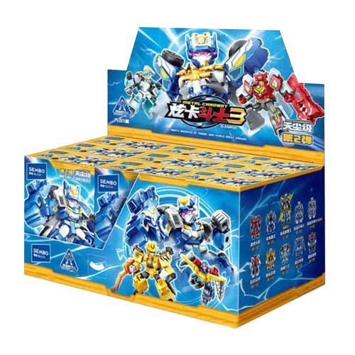 森宝炫卡斗士3天尘级第2弹益智拼装积木人炫蓝雷霆王儿童男孩玩具 - 图3