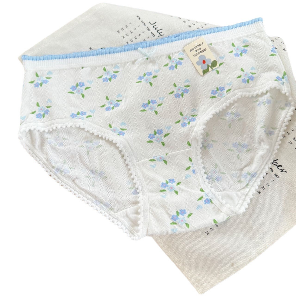 婴儿纯棉7A抗菌三角内裤女甜美碎花透气亲肤少女A类中腰女士100棉,淘宝优惠券,粉丝福利购,淘宝优惠卷