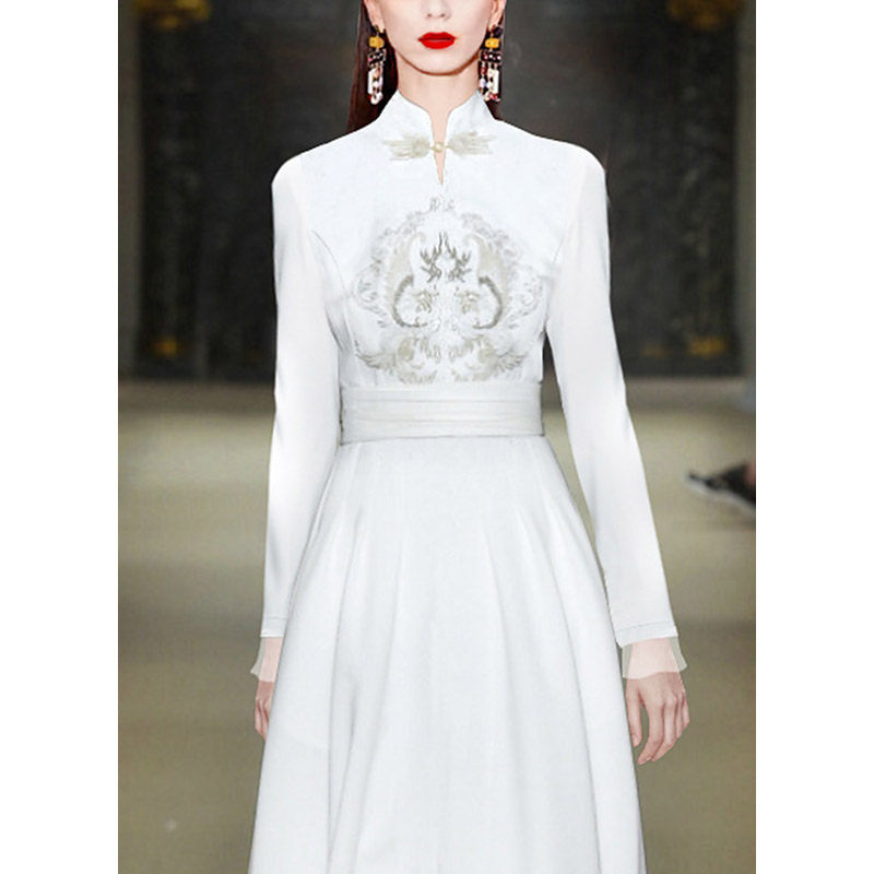 女巫和骑士国风精致刺绣改良连衣裙 女巫和骑士连衣裙
