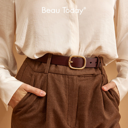 【清仓款】BeauToday牛皮革皮带复古腰带休闲牛仔裤腰带搭配腰带 - 图2