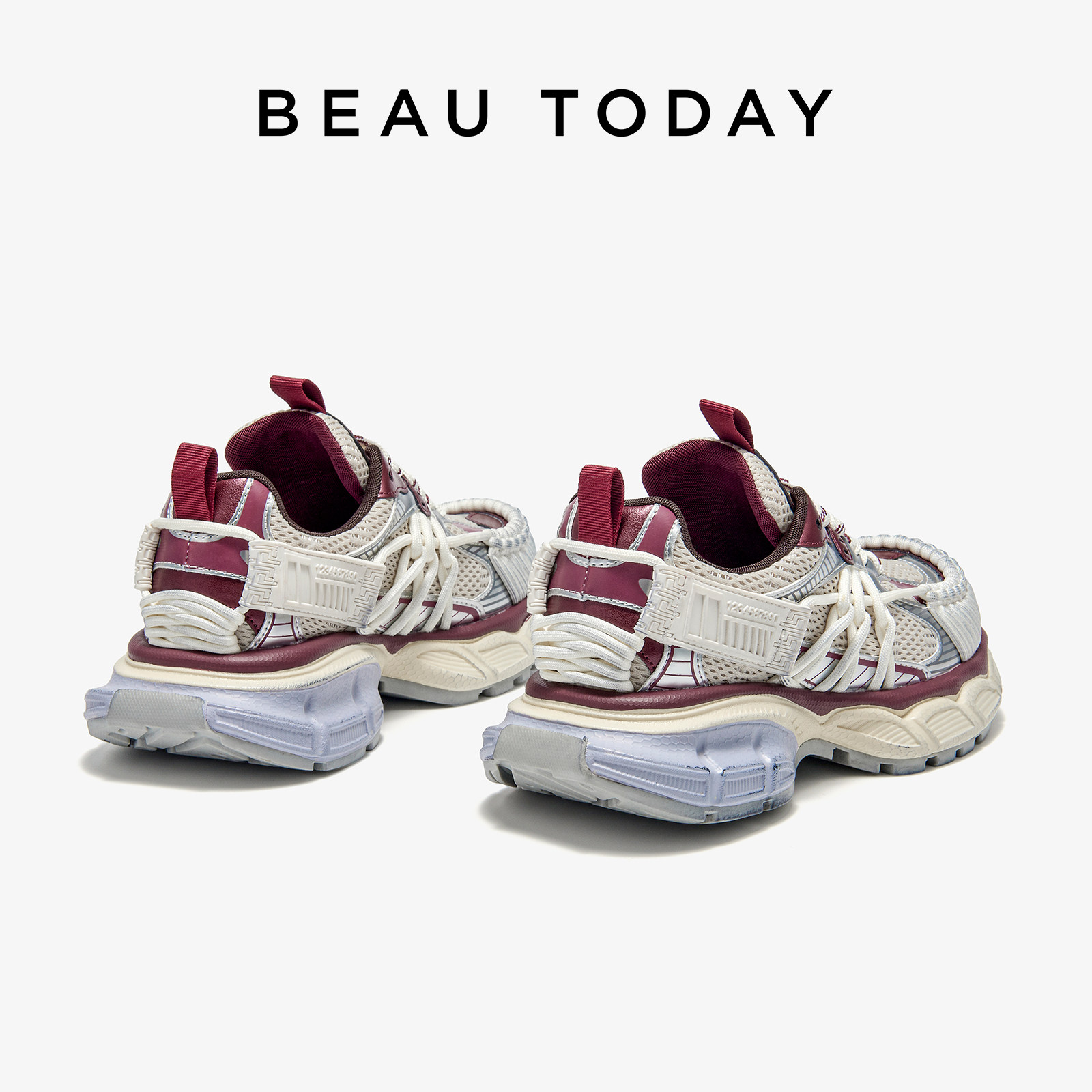 BeauToday厚底老爹鞋女款2026新款春季增高鞋透气运动休闲鞋单鞋,淘宝优惠券,粉丝福利购,淘宝优惠卷