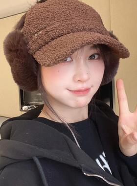 韩版百搭时尚鸭舌帽女秋冬季保暖
