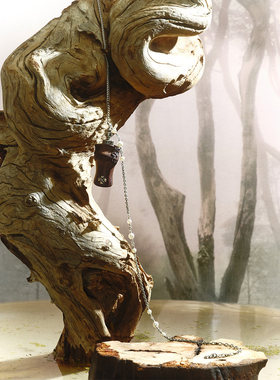 tokokkino 26夏季新款「躯干」紫光檀长项链精致锁骨链