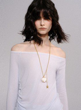 tokokkino 2025年新款小众设计珍珠巨蟹座项链长款项链锁骨链