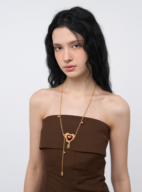 Blingkolio不另可 25新款金色钩针爱心项链M星店