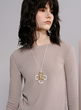 tokokkino 2025年新款小众设计编织蝴蝶结项链波西米亚锁骨链