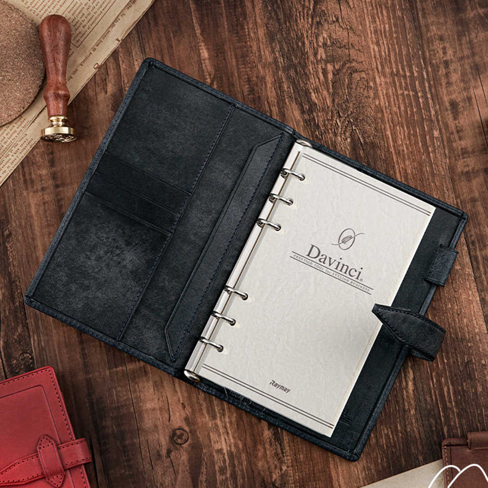 日本Raymay藤井达芬奇手账本 高档Roroma Classic真皮系列 活页系统手账 牛皮革记事本 商务办公日程计划本,淘宝优惠券,粉丝福利购,淘宝优惠卷