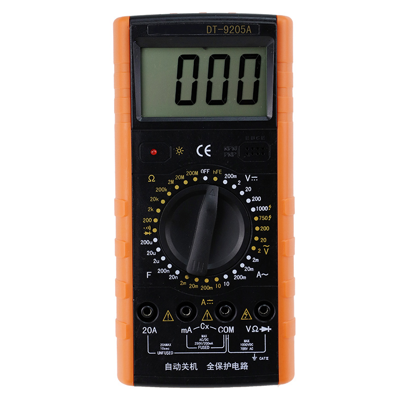 万用表DT-9205自动关机数字高精度智能防烧多功能电工家用万能表 - 图3