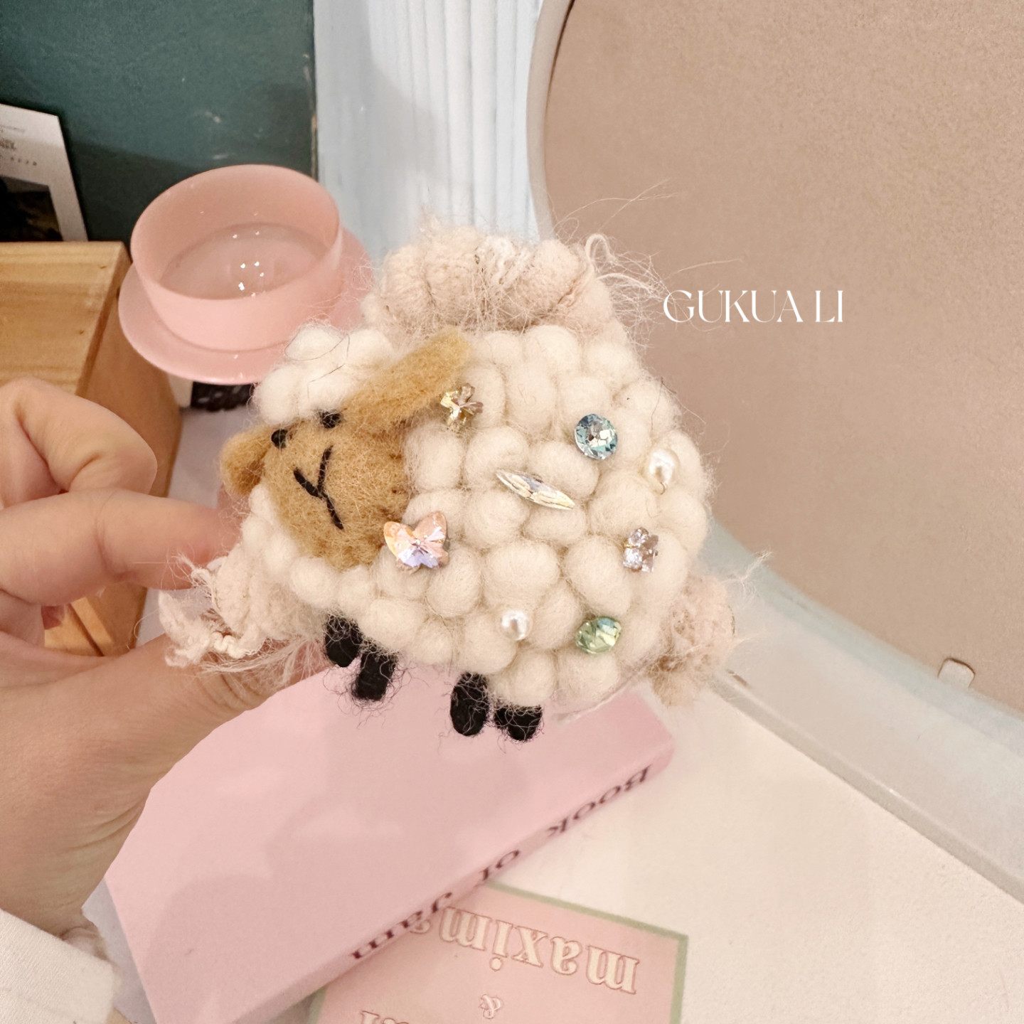 GUKUALI手工羊毛毡小羊发夹可爱毛绒发饰少女心创意抓夹头发饰新,淘宝优惠券,粉丝福利购,淘宝优惠卷